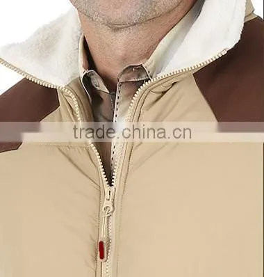 Men 2017 Down Jacket Sleeveless Vest Wit Quilted With Sherpa Lined Collar Padded Vest Men photo-5