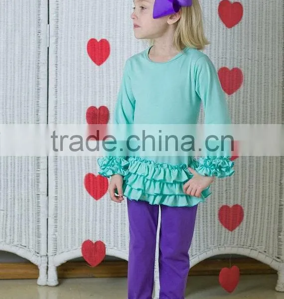 Ruffle Long Sleeve Icing Ruffle Raglan 3/4 Length T-Shirt photo-2