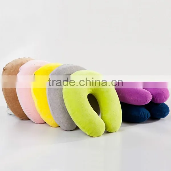 TP050 2016Wholesale Velvet U Shape Memory Personalized Travel Neck Pillow photo-2