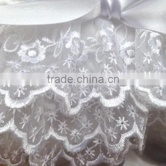 Girls Satin Panties For Children Triple Lace Baby Underwear Infant Clothing photo-3