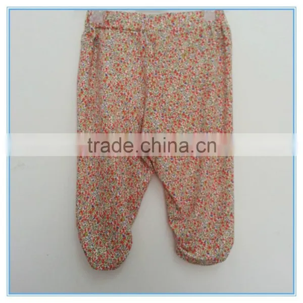 Factory Price Super Comfortable Cotton Fabric Children Girl's Leggings Stretch Colorful Pants Flower Printed Pants Trousers photo-4