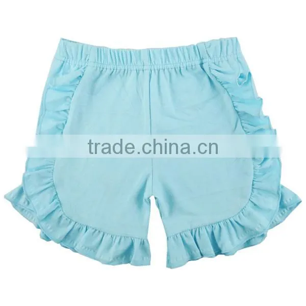 2017 Childrens Boutique Clothing Ruffle Shorts Summer Cotton Baby Girl Shorts photo-2