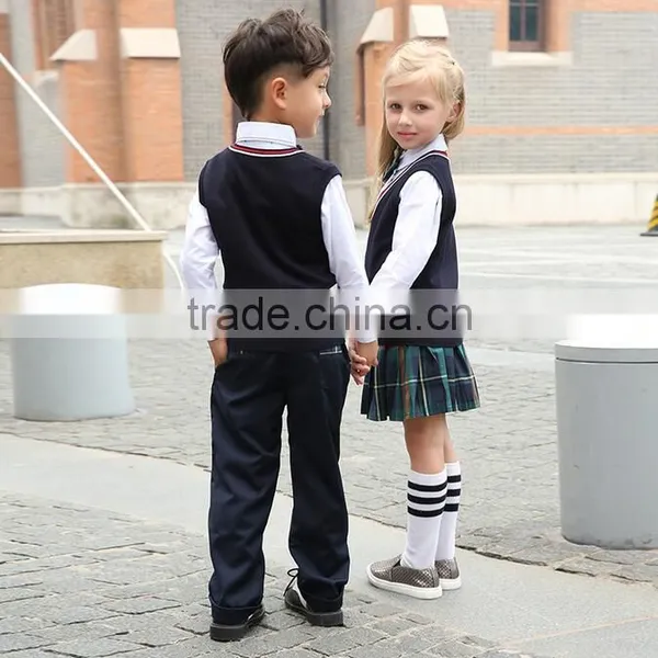 Custom Nice Latest Design Preschool Academy School Uniform for Kids Wholesale photo-3