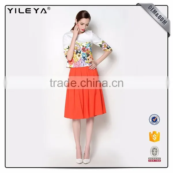 ODM & OEM Services Lovely Knee Length Cheap Pleated Skirts photo-2