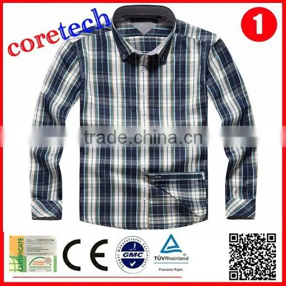 Hot Sale Popular Plaid Polo Shirt for Men Factory photo-2