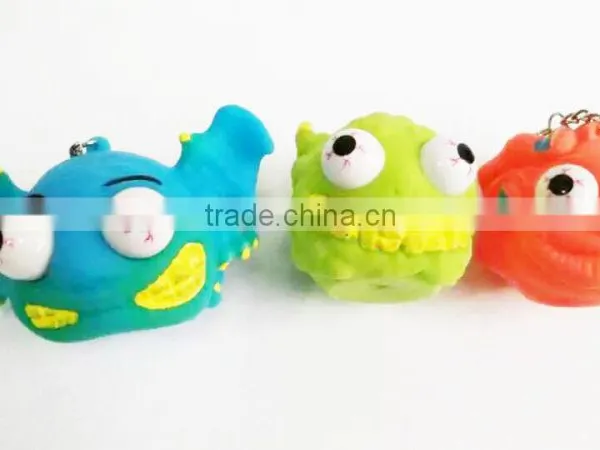 Halloween Voodoo Squeeze Eyes Poping Out Toys With Keychain Promotion Gift photo-2