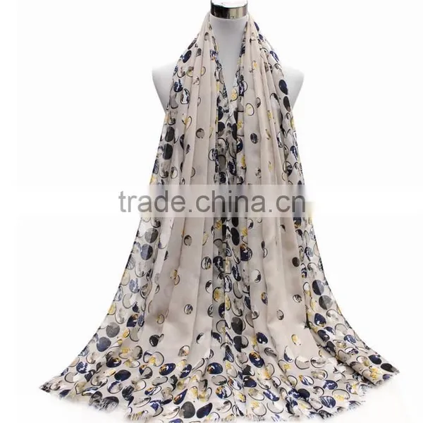YiWu Market Fashion Custom Lady Scarf Dot Printed Scarf photo-4