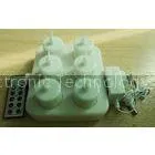 Electric Flickering Flameless ABS Plastic LED Christmas Candles With 6 Seats