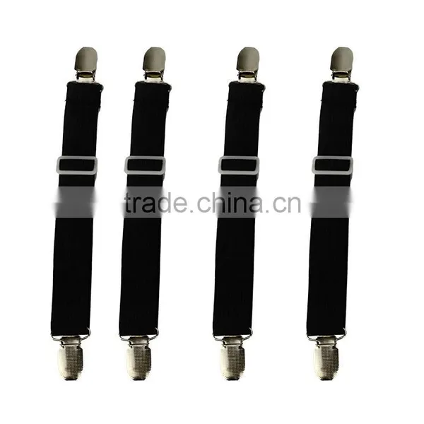 Adjustable Bed Sheet Corner Holders Elastic Grippers Suspenders Holder Straps 4 Pack photo-4