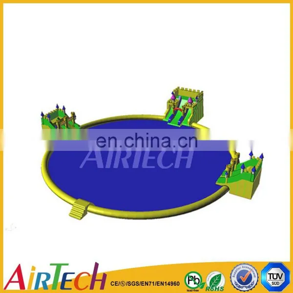 Big Water Park on Land With Swimming Pool
