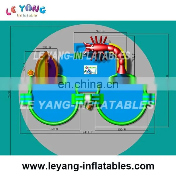 Commercial Giant Inflatable Water Park, Inflatable Slide With Swimming Pool for Rent photo-3