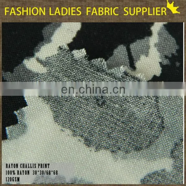 2015 NEW FASHION BEAUTY CHALLIS PRINT RAYON FABRIC photo-3