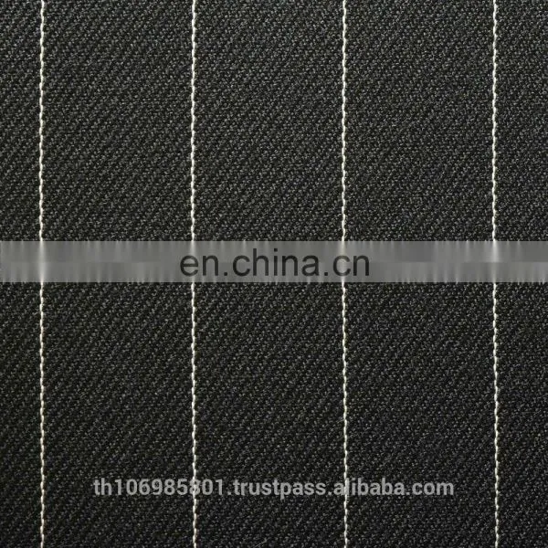 Polyester/Viscose Fabric Dyed Suiting (Big Stripes) photo-3