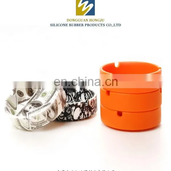 Factory Manufacturer Portable Pocket Smokeless Soft Silicone Cigarette Ashtray Ash Tray photo-2