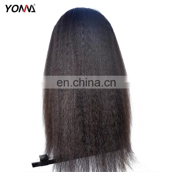 Cheap Remy Lace Front Wig Yaki-Kinky Straight Lace Front Human Hair Wig For Wholesale photo-3