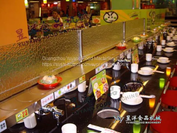 Food Delivery System Humanization / Fashion Beautiful Color Rotary Conveyor System