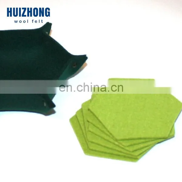 Hexagon Geometric Mouse Pad Mat Cute Modern Mousepad Wool Felt Coworker Gift photo-4