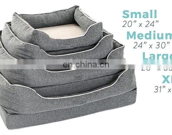 High-quality Memory Foam Dog Bed - Removable Cover Waterproof Liner Luxury Dog Mat With Foam Mattress photo-4