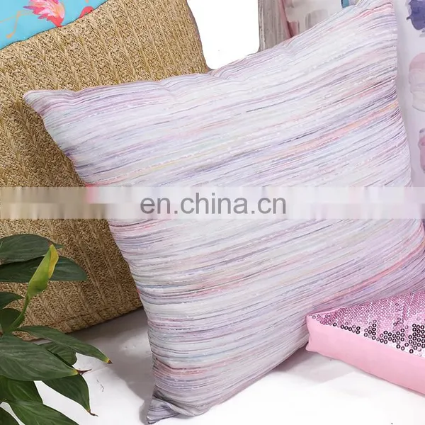 Polyester Canvas Printed Creative Melange Striped Space Dye Decorative Pillow photo-7