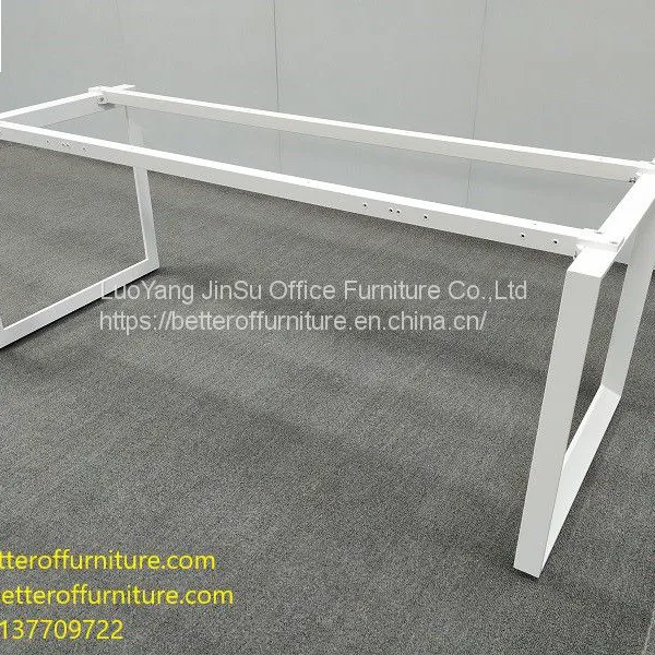 Office Desk Steel Frame Wooden Top Combination Office Workstation photo-4