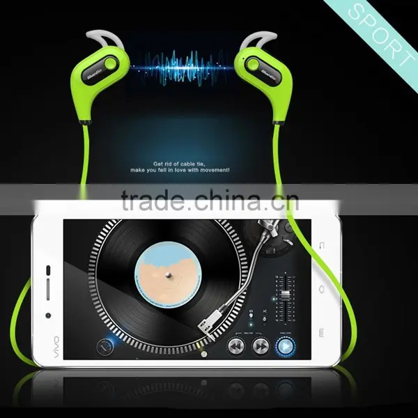 2015 Hot Sale Flat Cable Different Colorful Bluetooth Stereo Earphone photo-4