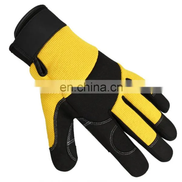 High Quality Heavy Machinery Anti Cutting Impact Work Safety Leather Gloves photo-2