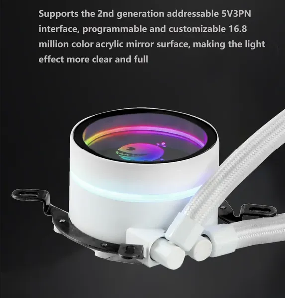 CPU 360 AIO Radiator 240 Integrated Water-cooled Heat Sink Supports 4th to 13th Generation INTEL AMD AM5 5V ARGB 3PIN AURA SYNC photo-4