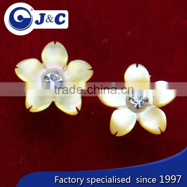 Carved Customized Natural Sea Shell ,mother of Pearl Earrings With Stones photo-4