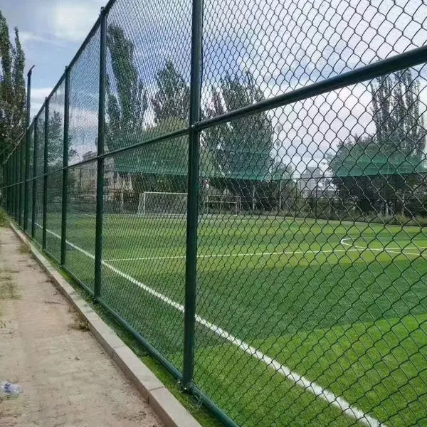 Premium PVC Coated Zinc Basketball Court Fencing in Black/Green for Tennis & Pickleball