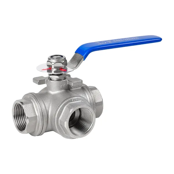 Stainless Steel 304 316 Three-way BSP NPT Female Threaded Ball Valve T Type/ L Type photo-5