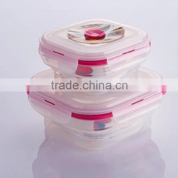 1000ml Square Collapsible Silicone Food Container photo-2