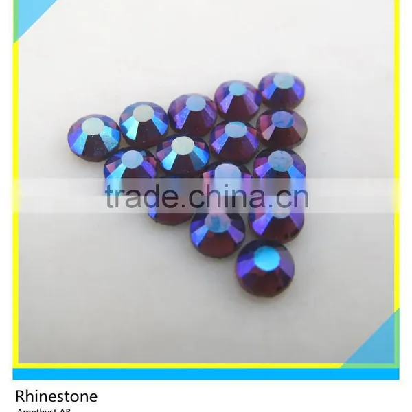 Wholesale Glass Dmc Rhinestone Hotfix Flat Back Round Stone AB Emerald photo-6