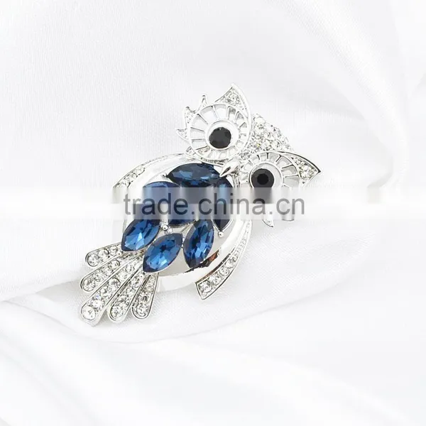 Beautiful Elegant Crystal Owl Rhinestone Brooches Fashion Hot Selling Animal Brooch photo-4