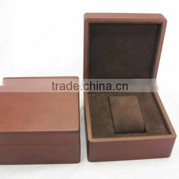 W514 Luxury Storage Display Wooden Single Watch Packaging Box Lining Velvet photo-3