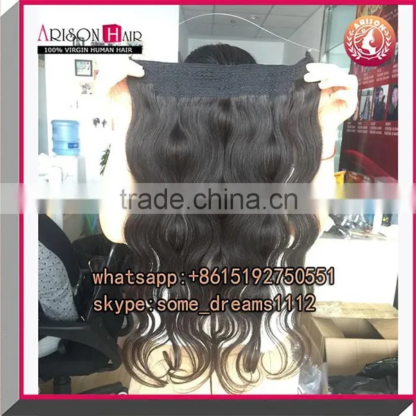 Brazilian Virgin Remy Flip in Hair Extension Halo Hair Extensions photo-5