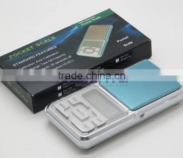 MH-500 Scale 500g/0.1g High Precision Blue LCD Pocket Weighing Scale photo-2