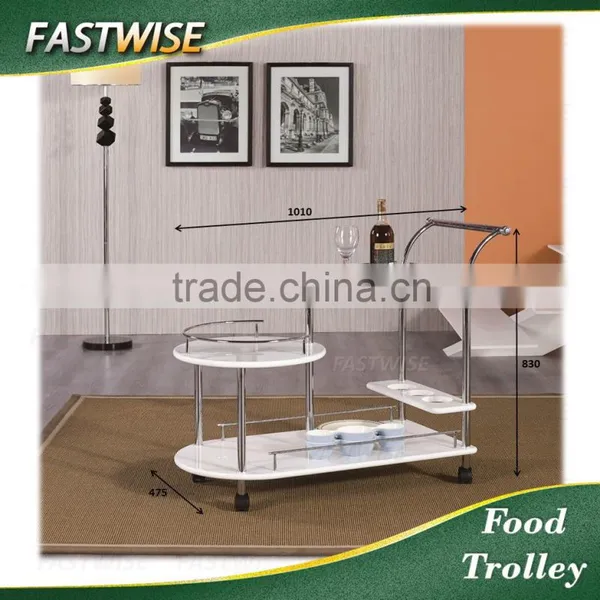 China 3 Layers White Color Food Trolley Cart for Restaurant and Hotal Supplies