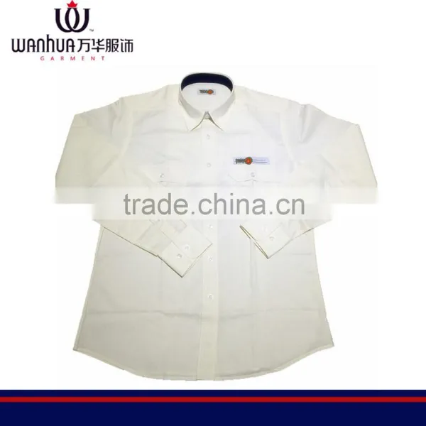 Men's Uniform Shirt With Two Pockets and Pen Hole