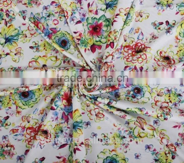 Fabric for Printing 100 Polyester Flower Printed Fabric Print Knit Fabric photo-2