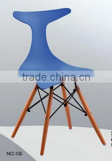 Modern Design Living Room Furniture Wholesale ABS Plastic Chair/ Whale Tail Plastic Coffee Shop Chair photo-2