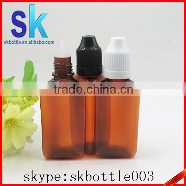 e Liquid Amber Triangular Plastic Dropper Bottle Pet Dropper Bottle 30ml With Childproof Cap photo-6