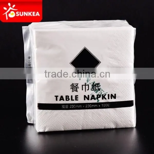 100% Biodegradable Large Printed Paper Napkin, White Napkins photo-2