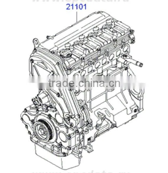 NEW ENGINE DIESEL D4CB EURO-4 ASSY SET HYNDAI 2015 MNR photo-2