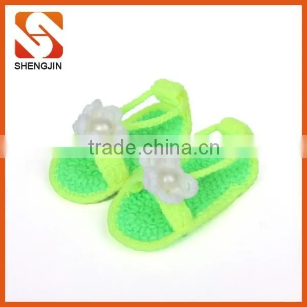 SJ-6282 2015 Promotional Knited Baby Moccasin Fashion Crochet Baby Sandle Shoes photo-4