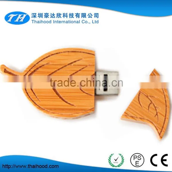 Promotionl Recyclable Eco Wood USB Flash Memory Stick Custom Wood Leaf Gift USB Drives, Promotional Gift USB photo-5
