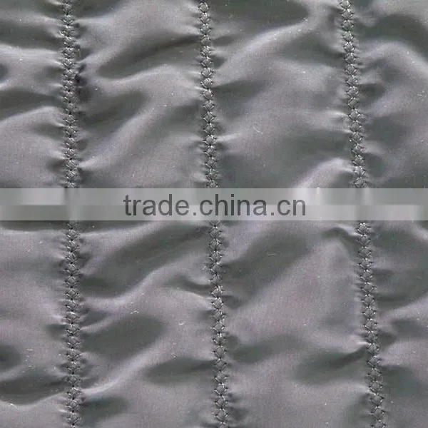 Polyester Stripe Embroidered Thermal Padding Quilting Fabric for Jackets /down Coats photo-3