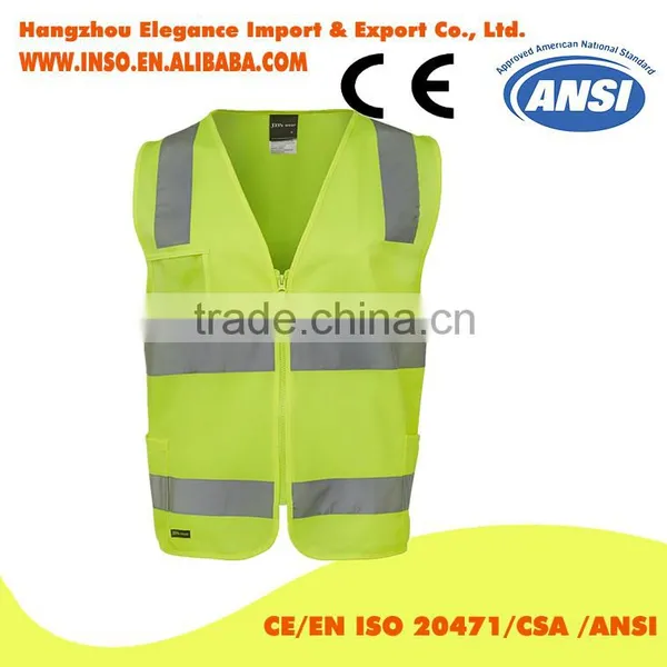 2016 New High Visibility Reflective Safety Vest Chaleco Reflectante Amarillo Polyester Lote Seguridad for Dark Night Working photo-2