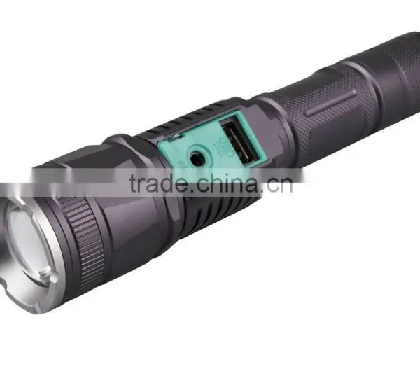 Most Powerful Beacon Light Aluminum Rechargeable LED Flashlight With Usb Charger photo-2
