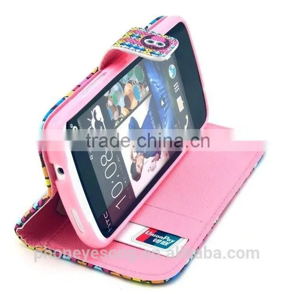 PU Printed Back Cell Phone Case For HTC DESIRE 500 photo-2