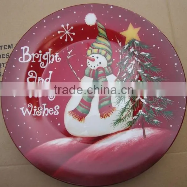 China Plates With Wholesale Price, Ceramic Plate With Christmas Pattern photo-2